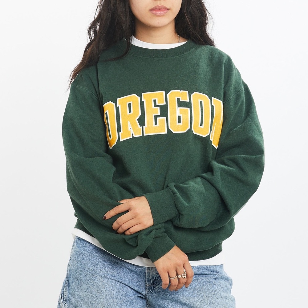Gildan Dark Green Oregon Sweatshirt Size Small